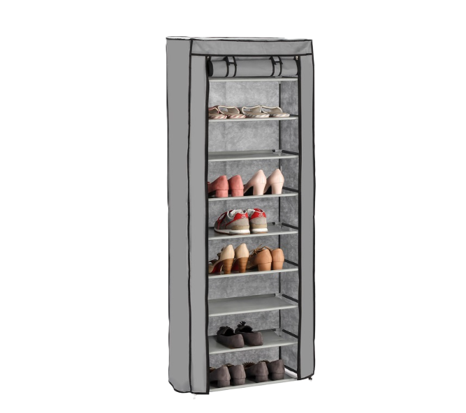 ארון נעליים בד 10 קומות-מתקן נעליים-סקטור אפיקים-סופר הום