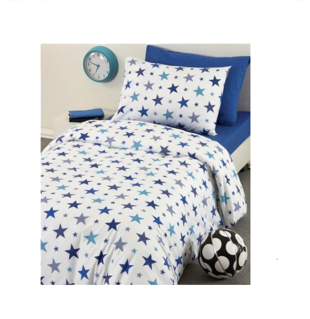 סט מצעים מיטה וחצי - דגם כוכבים-סט מיטה וחצי-SUPERHOME סופרהום-סופר הום