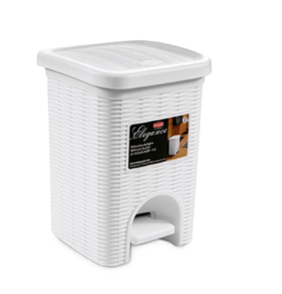 פח לחדר שירותים Elegance - מגוון צבעים-פח לשירותים-Stefanplast-לבן-סופר הום