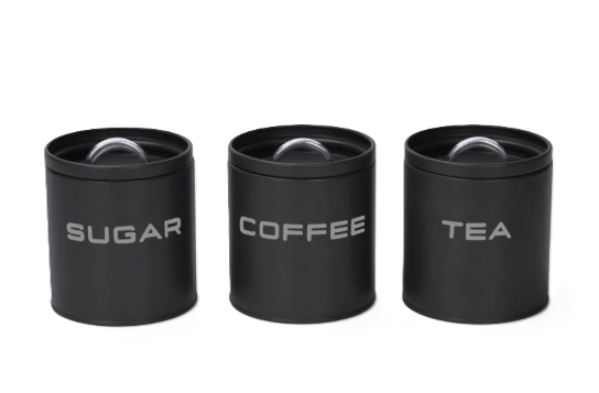 סט תה קפה סוכר שמנת/שחור LEE-סט תה קפה סוכר-Cucina-שחור-סופר הום