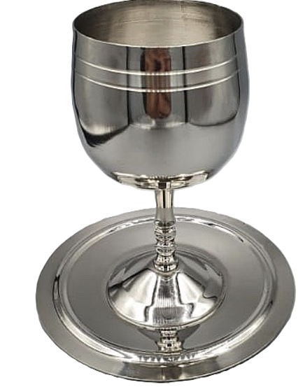 גביע יין - דגם פס מבריק-גביע קידוש כסוף-אבי מתנות-סופר הום