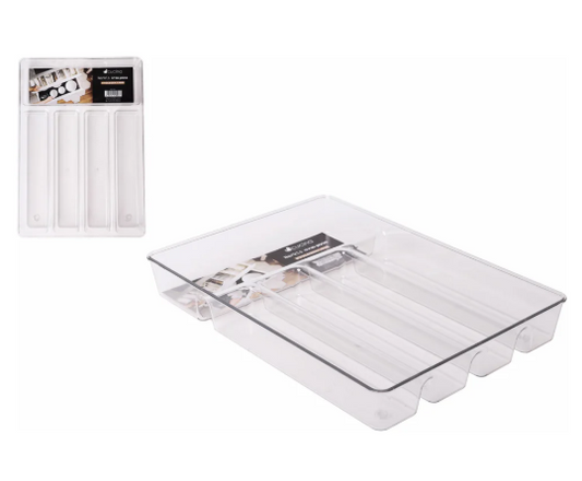 ארגונית אקרילית לסכו"ם 35.5*25*4.7 ס"מ - 5 תאים-מחלק סכומים-Cucina-סופר הום