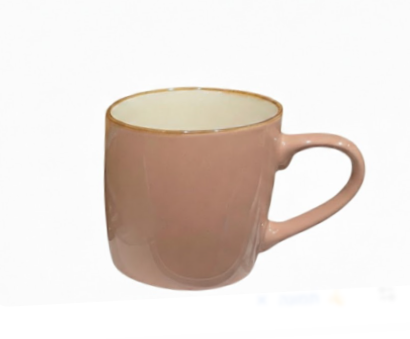 מאג קרמיקה רים חום 300 מ"ל-ספלים חרסינה-SUPERHOME סופרהום-ורוד-סופר הום