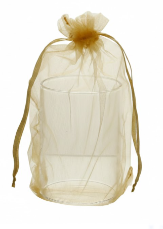 כוס חתנים בשקית רשת זהב / כסף-כוסות זכוכית-GOLYAN-זהב-סופר הום