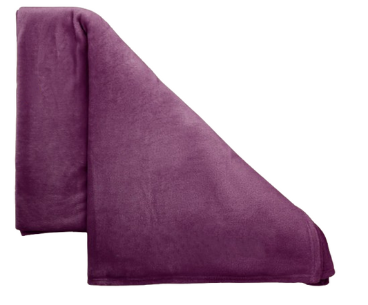 שמיכת פלנל במרקם קטיפתי וגוון סגול מלכותי-שמיכת חורף-Via Home-סופר הום