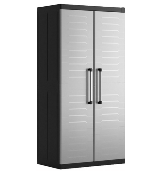 ארון שירות דטרויט XL - אפור-שחור-ארון מדפים-Keter-סופר הום