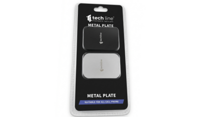 אריזת זוג פיסות מתכת להדבקה על הטלפון - METAL PLATE-אביזרים לנייד-TECHLINE-סופר הום
