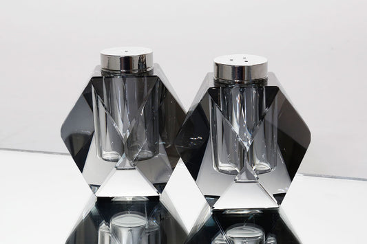 זוג מלחיות קריסטל - SILVER-מלחייה סגורה-GOLYAN-סופר הום