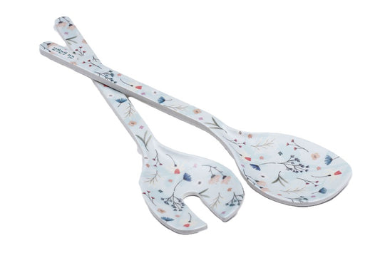 סט כף ומזלג לסלט - מגוון דוגמאות-כף הגשה-GOLYAN-פרחים-סופר הום