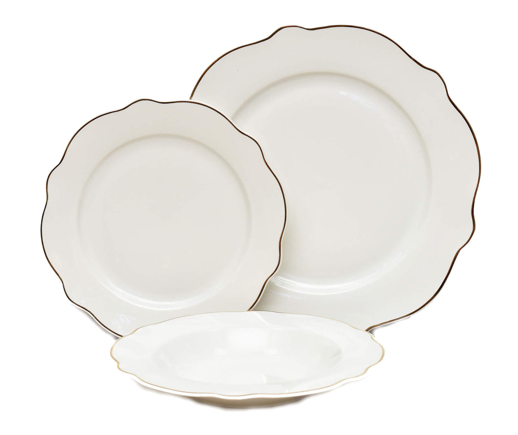 סט צלחות בון ציינה ויליאמסבורג-סט צלחות פורצלן-ROSE&STEIN-סופר הום