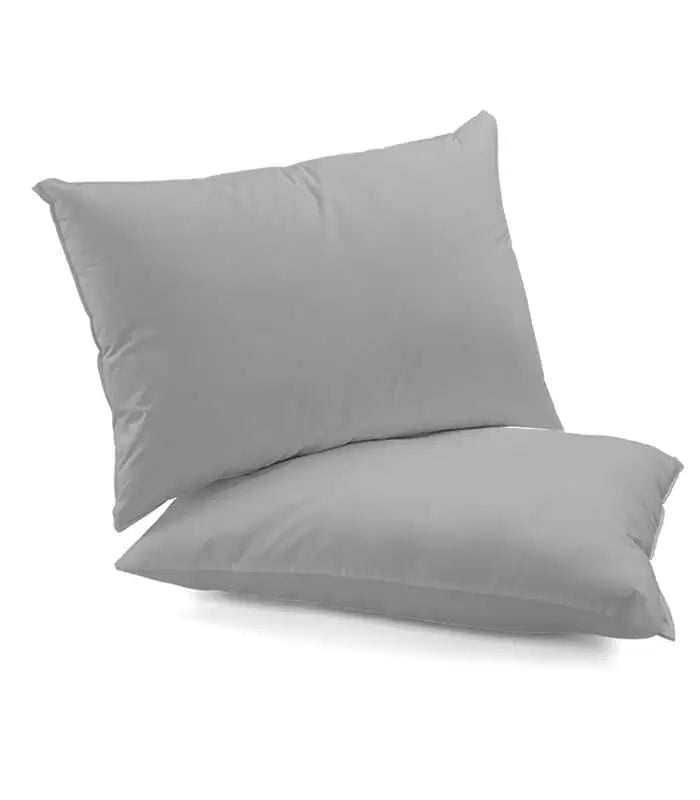 זוג ציפיות כותנה 50*70 ס"מ - מגוון צבעים-ציפיות-Via Home-אפור בהיר-סופר הום
