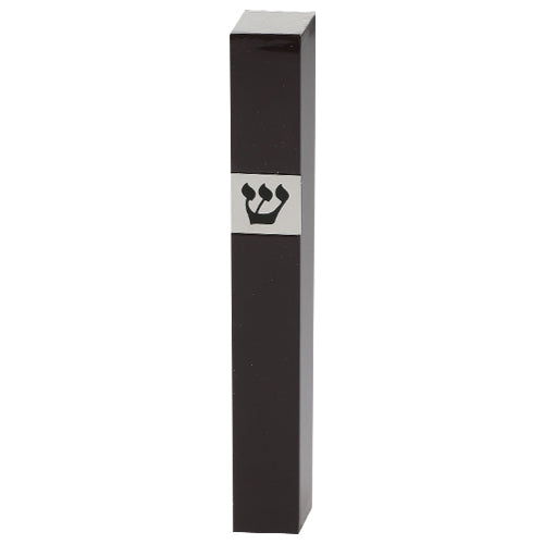 בית מזוזה מעץ חום עם פלקטה 12 ס"מ-בתי מזוזה-ART JUDAICA-סופר הום