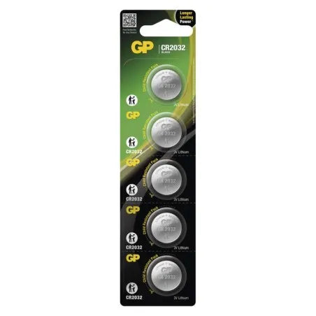 סוללת ליתיום CR2032 3V 20mm x 3.2mm-בטריה-GP-סופר הום