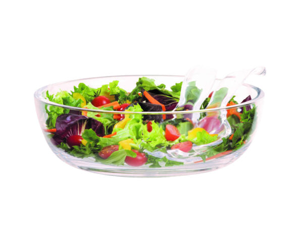 קערה עגולה וכפות הגשה סט (3) חלק אקריל-קערה אקרילית-Soltam סולתם-סופר הום