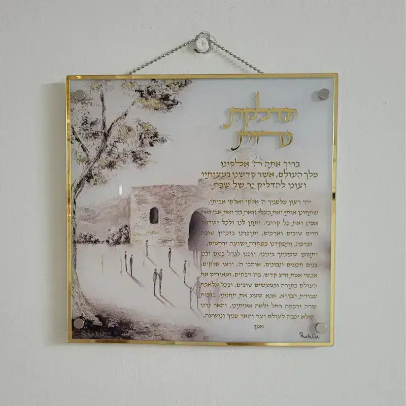 ברכת הדלקת נרות - דגם קבר רחל-ברכת הדלקת נרות-Schonfeld Collection-סופר הום