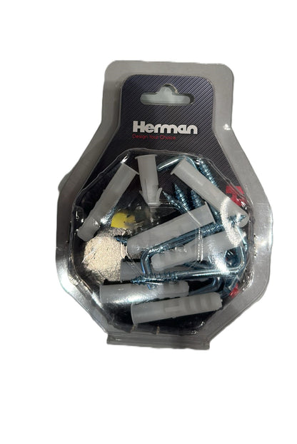 מארז וו רשת 50 מ״מ + דיבל 6-ברגים ומסמרים-Herman-סופר הום