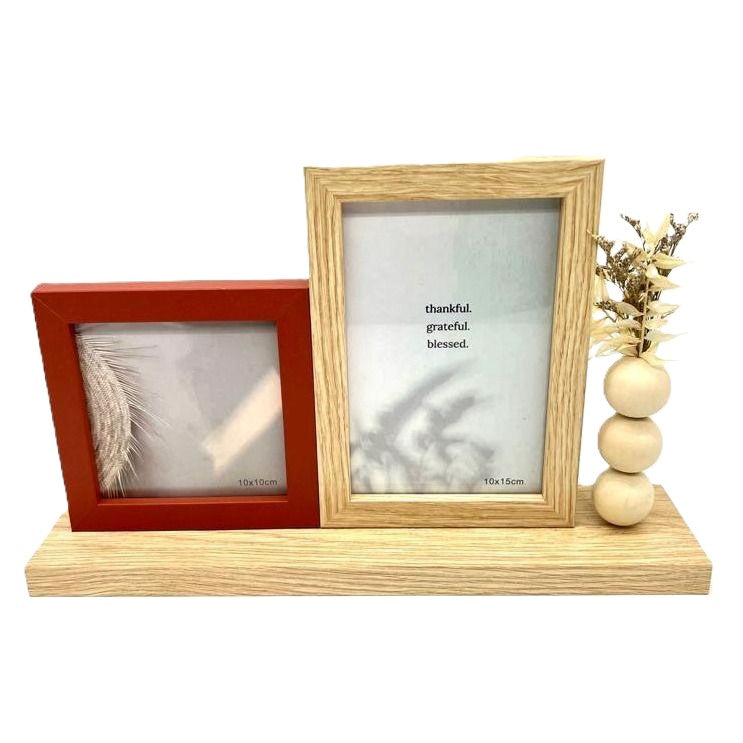 מסגרות עץ שולחניות לתמונה עם צמחיה מיובשת-מסגרת לתמונה-ציפורה-סופר הום
