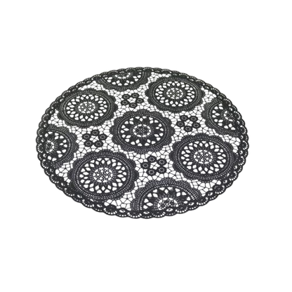 פלייסמנט תחרה עגול - מגוון צבעים-פלייסמנט-SUPERHOME סופרהום-שחור-סופר הום