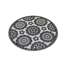 טען תמונה לצפייה בגלריה, פלייסמט תחרה עגול שחור/לבן/קרם-פלייסמנט-SUPERHOME סופרהום-לבן-סופר הום
