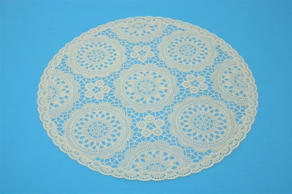 פלייסמנט תחרה עגול - מגוון צבעים-פלייסמנט-SUPERHOME סופרהום-קרם-סופר הום