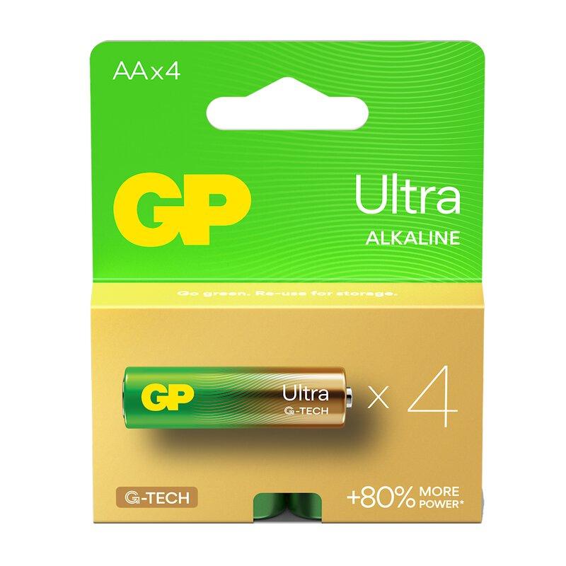 4 סוללות AA דגם Ultra Alkaline-בטריה-GP-סופר הום