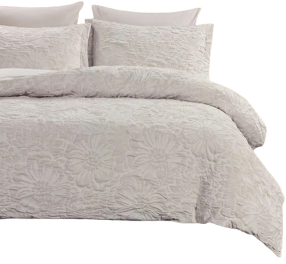סט מצעים יחיד ג'קארד יוקרתי דגם FLOWER OFFWHITE-סט יחיד-ARTEX HOME-סופר הום
