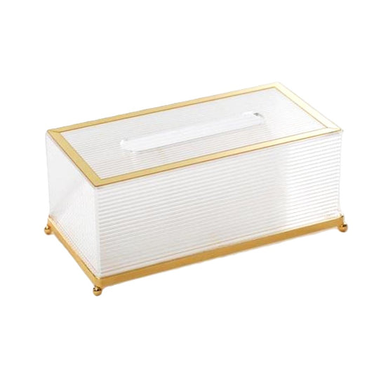 קופסת טישו אקרילית שקופה פסים-קופסת טישו-סופר הום-סופר הום