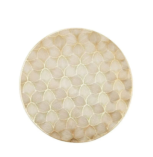 מארז 6 פלייסמנטים עגולים זהב דגם אביב-פלייסמנט-ASHRAM-סופר הום