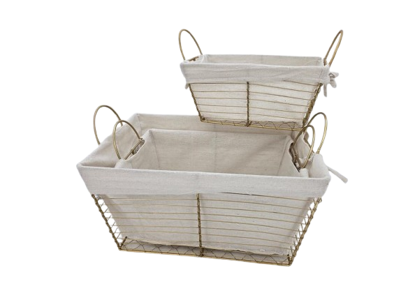 סלסלת מתכת מרופדת-סלסלה מעוצבת-SUPERHOME סופרהום-סופר הום