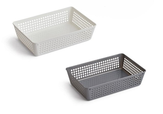 סלסלת מיני קליק פלסטיק - מגוון צבעים-סלסלה-ItalPlast-אפור-סופר הום