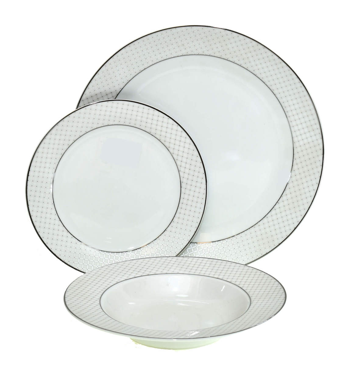 סט 18 צלחות לונדון פורצלן-סט צלחות פורצלן-ROSE&STEIN-סופר הום