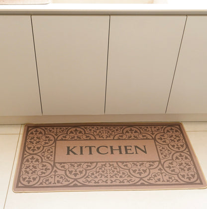 שטיח טנסי - מגוון דגמים ומידות-שטיח בד-ASHRAM-Kitchen70-חום-50*80 ס"מ-סופר הום