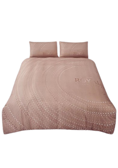 סט מצעים זוגי במגוון צבעים-סט זוגי-Via Home-שחור מדוגם לבן-סופר הום