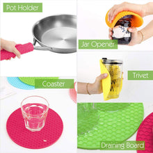 טען תמונה לצפייה בגלריה, תחתית סיליקון עגולה רב תכליתית-תחתית לסיר-BARONESS-ורוד פוקסיה-סופר הום
