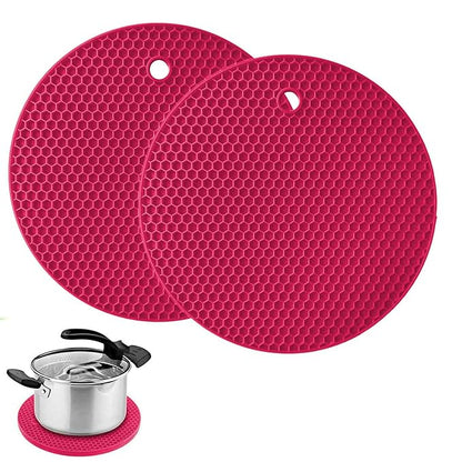 תחתית סיליקון עגולה רב תכליתית-תחתית לסיר-BARONESS-ורוד פוקסיה-סופר הום