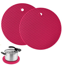 טען תמונה לצפייה בגלריה, תחתית סיליקון עגולה רב תכליתית-תחתית לסיר-BARONESS-ורוד פוקסיה-סופר הום
