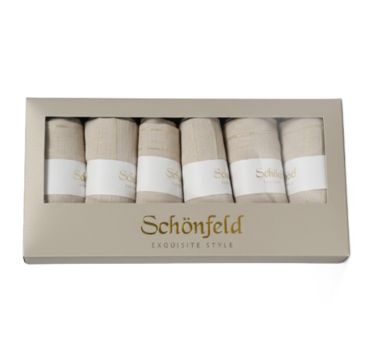 סט 6 מפיות בד – דגם MONT BLANC-מפיות שולחן-Schonfeld Collection-סופר הום