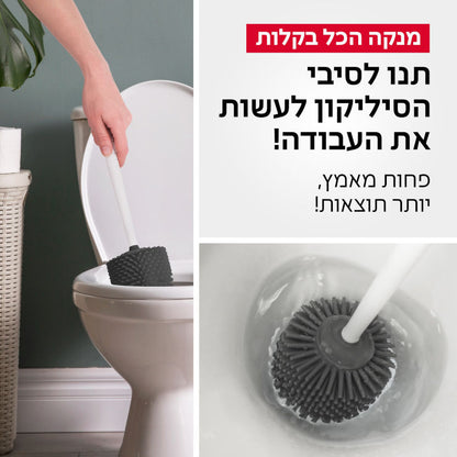 מברשת אנטיבקטריאלית לאסלה עם מעמד - 100% סיליקון Tyroler-Tyroler-סופר הום
