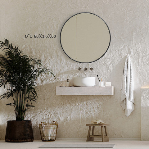 מראה עגולה - מסגרת שחורה-Cucina-סופר הום