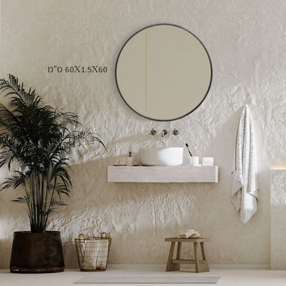 מראה עגולה - מסגרת שחורה-Cucina-סופר הום