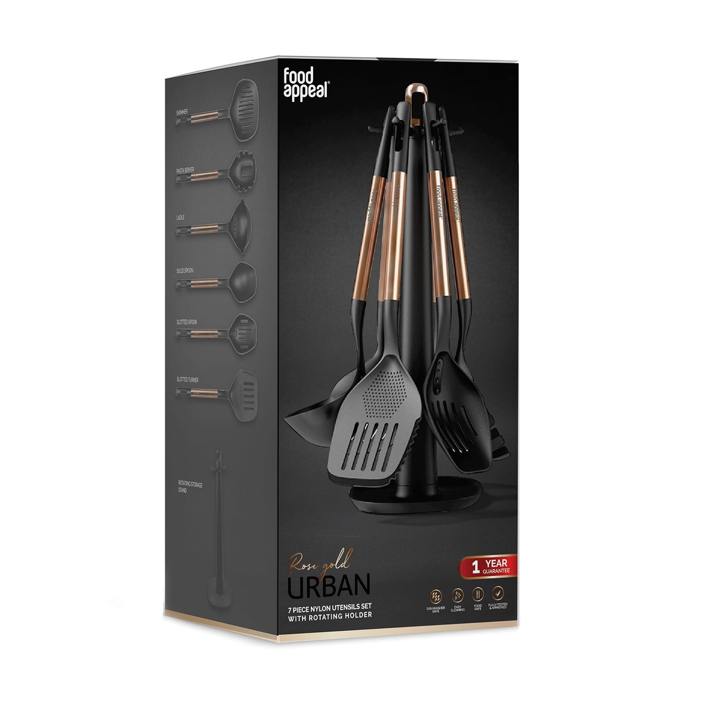 מעמד כלי ששת מסתובב 7 חלקים-ששת סיליקון / פלסטיק-Food Appeal-סופר הום