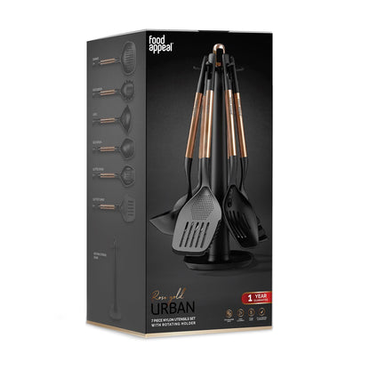 מעמד כלי ששת מסתובב 7 חלקים-ששת סיליקון / פלסטיק-Food Appeal-סופר הום