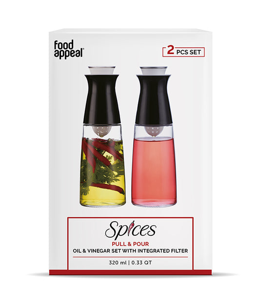 סט בקבוקי שמן/חומץ מזכוכית-בקבוק שמן-Food Appeal-סופר הום