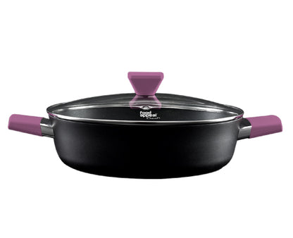 סוטאז' 28 ס"מ CASUAL ידיות סגולות-סירי אלומיניום-Food Appeal-סופר הום