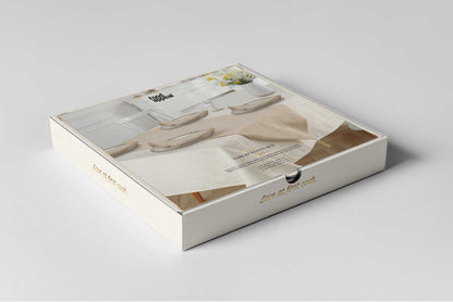 מארז מפת שולחן 260 ס"מ + ראנר 120X45 ס"מ + 6 מפיות 40X40 ס"מ-מארז מפה ומפיות-Food Appeal-סופר הום