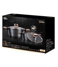 Load image into Gallery viewer, סט סירים 4 חלקים - CHRAM ידיות &quot;אפקט העור&quot; חום כהה-סט סירים-Food Appeal-סופר הום
