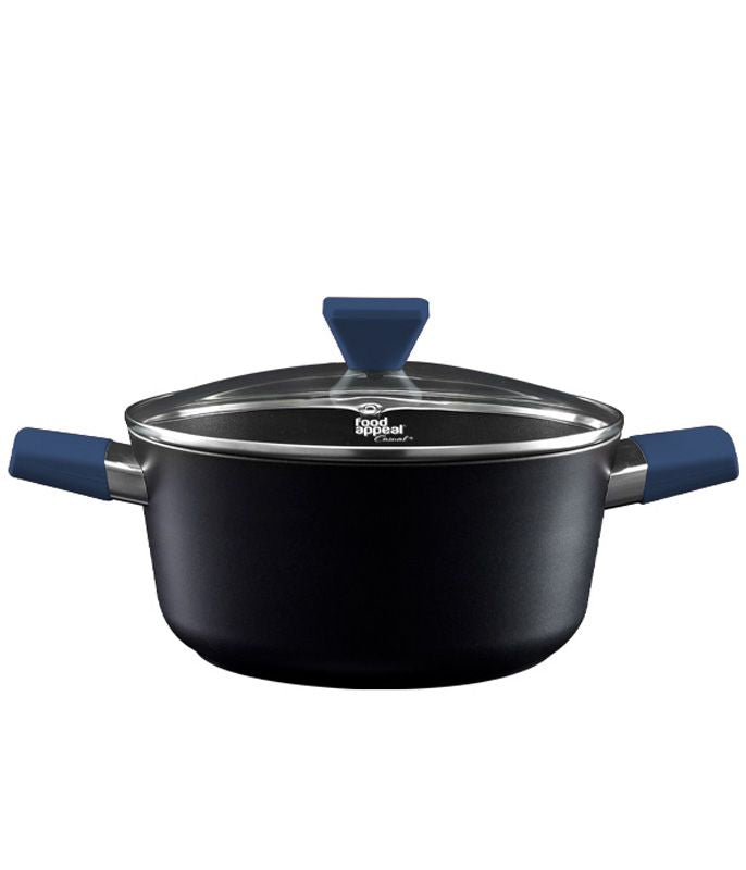 סיר 18 ס"מ, 1.7 ל' +CASUAL ידיות כחולות-סירי אלומיניום-Food Appeal-סופר הום