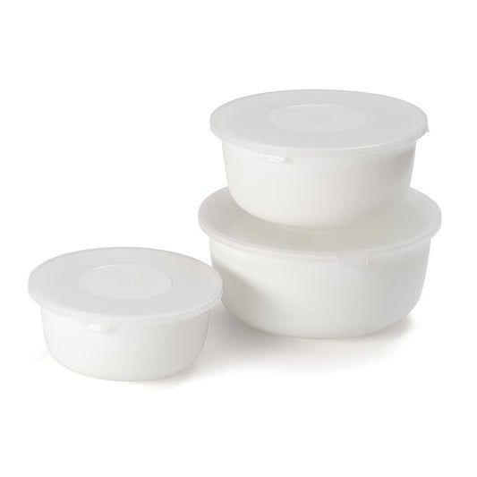 סט 3 קערות אופל עם מכסה-קערות זכוכית אופל-Food Appeal-סופר הום