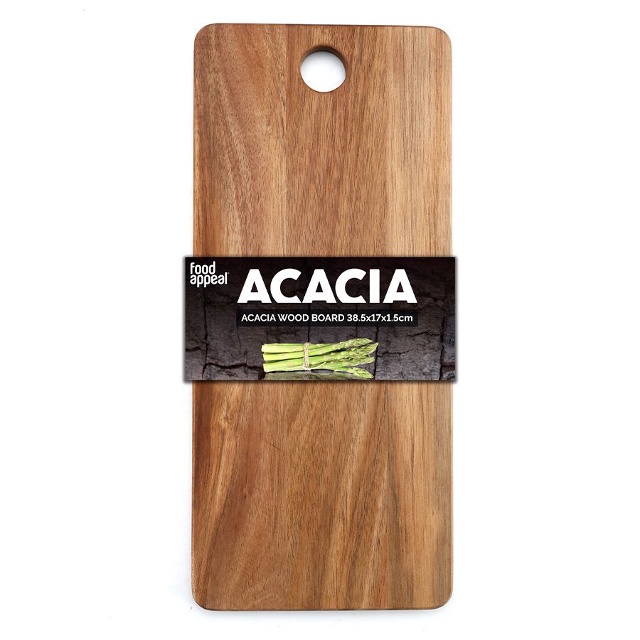 קרש חיתוך עץ שיטה ACACIA - מגוון גדלים-קרש חיתוך-Food Appeal-38.7*17*1.5 ס"מ-סופר הום