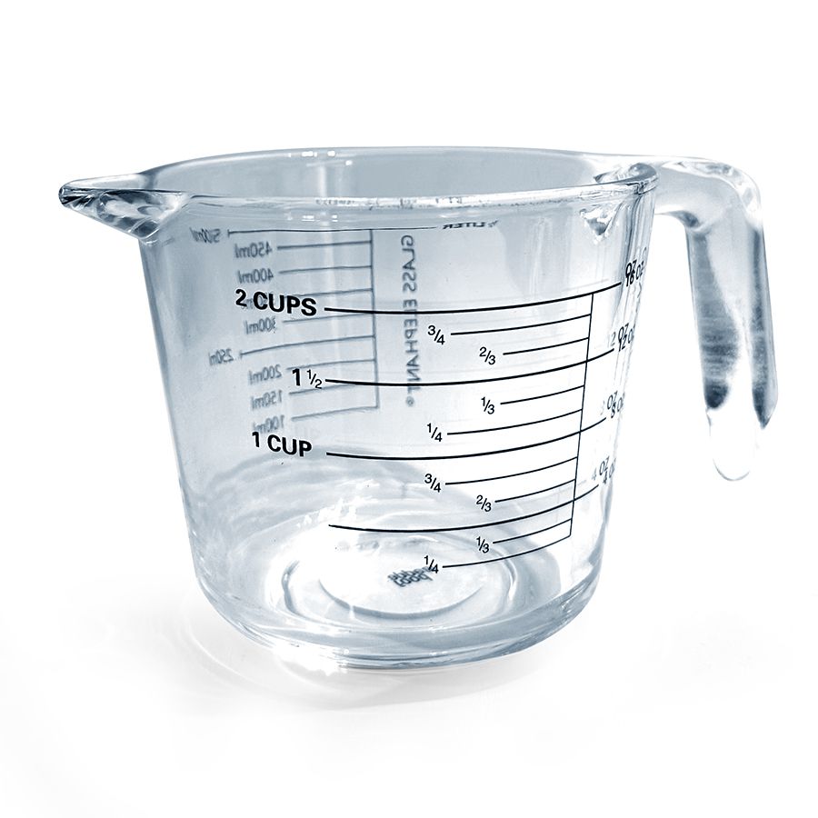 כוס מדידה מזכוכית 500 מ